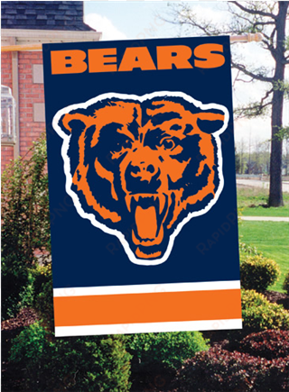 chicago bears applique banner flag - chicago bears