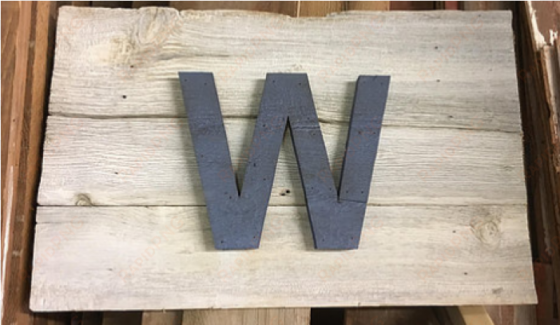 chicago cubs reclaimed wood win flag from belleandjune - cubs win flag