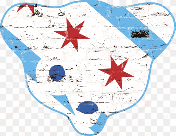 chicago sheffield graffiti bear wall graphic - cubs logo chicago flag