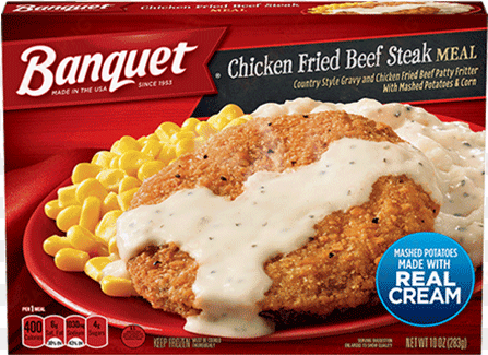 chicken fried beef steak - banquet chicken fried steak