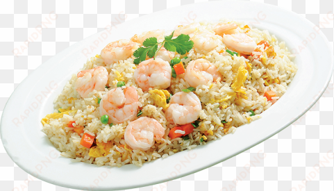 chicken fried rice plate png download - prawn fried rice png