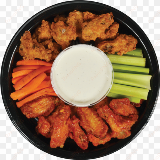 chicken wing platter - chicken wings top view png