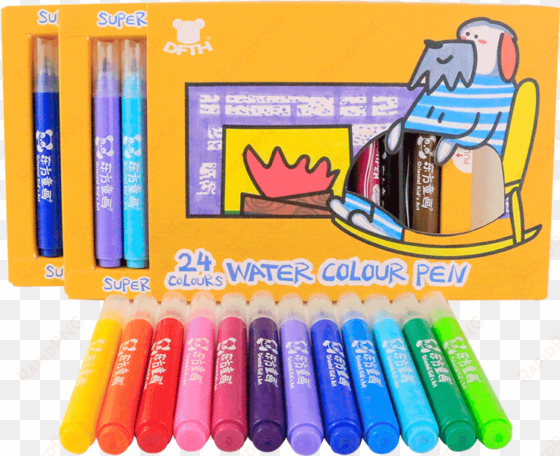 children's watercolor pen set 12 color 24 color painting - crayon