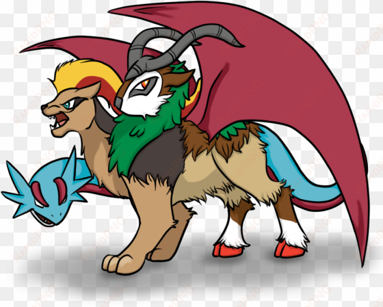 chimera clipart dungeons and dragons - gogoat and pyroar