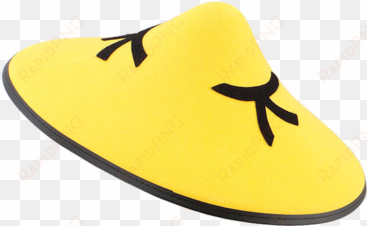 chinese coolie felt hat jokers masquerade - chinese coolie hat - yellow & black mandarin felt