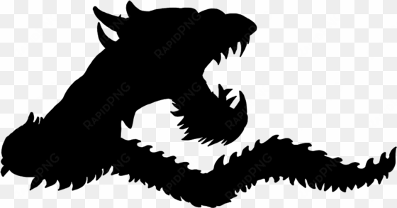 Chinese Dragon Silhouette - Chines Dragon Gif Png transparent png image