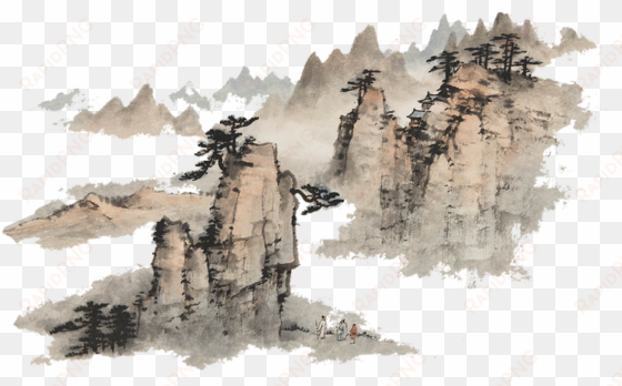 Chinese Paintings Mountains transparent png image