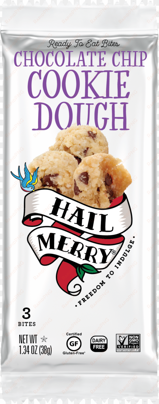 chocolate chip cookie dough sleeve - hail merry chocolate almond butter cup