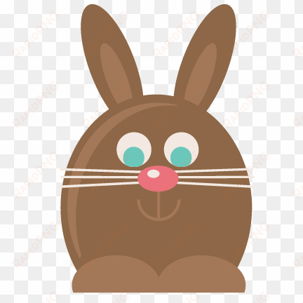 chocolate easter bunny svg cutting file for scrapbooking - chocolate easter bunny clipart