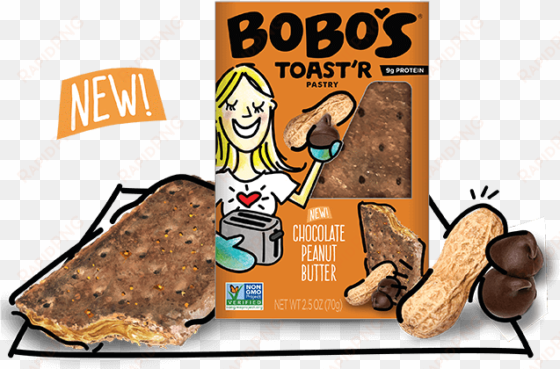 chocolate peanut butter toast'r pastry - bobo's toaster pastries