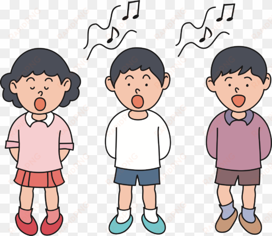 choir singing child head, shoulders, knees and toes - children singing png