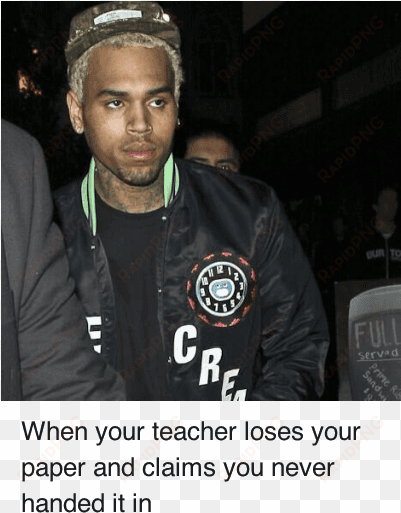 chris brown, school, and teacher - funny chris brown memes