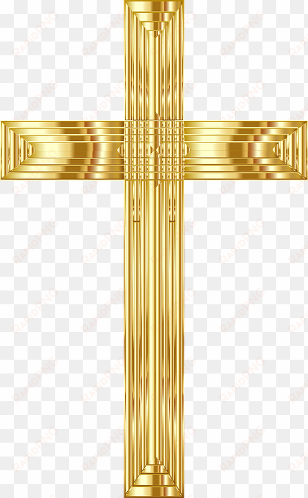 christian cross png - gold cross no background