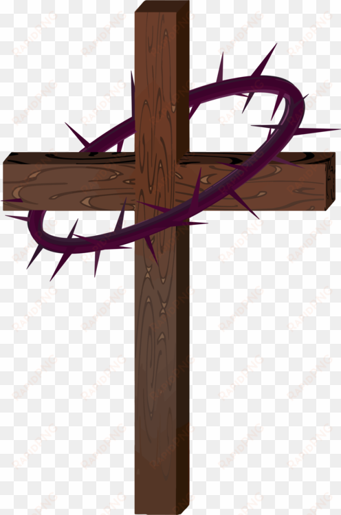 Christian Cross Symbol Download Public Domain Copyright - Cross With Crown Of Thorns transparent png image