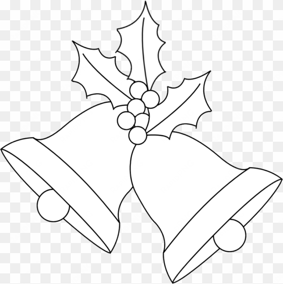 christmas bells and holly - template of christmas bell