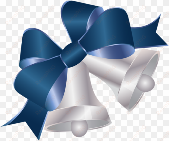 Christmas Bells Transparent Png Clip Art Image Christmas - Blue Christmas Ribbon Png transparent png image