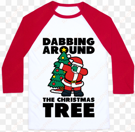 christmas dance, party t shirts, santa claus t shirts, - dabbing around the christmas tree