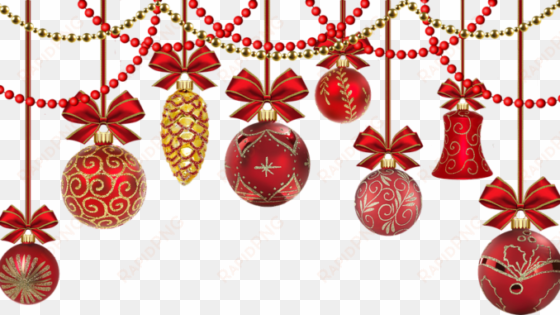 christmas, deco, festive decorations - red christmas ornaments banner