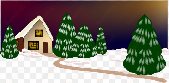 christmas - frohe weihnachten ~ snowy-winter-szenen-gruß-karte