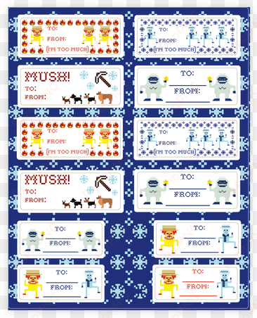 christmas gift tags sticker/decal sheet - sticker