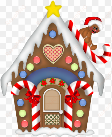 christmas gingerbread cliparts - gingerbread house clipart png