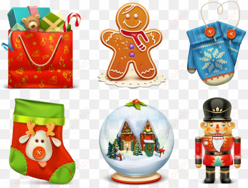 christmas icon set - gingerbread man oval ornament