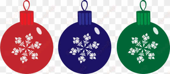 christmas ornaments, red, blue, green - christmas baubles clipart
