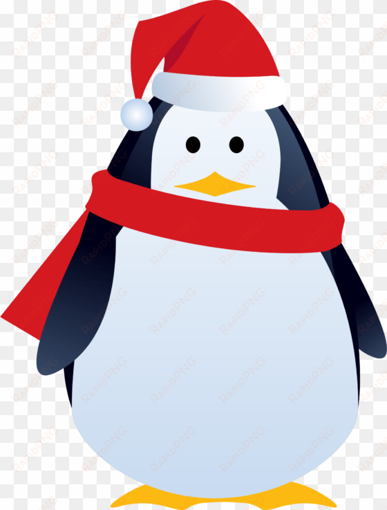 christmas penguin cartoon - christmas penguin clipart