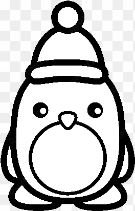 christmas penguin coloring page - cute penguin colouring pages