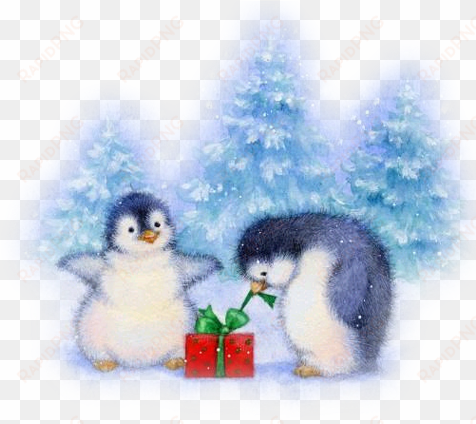 christmas penguins - navideñas con frases para dedicar