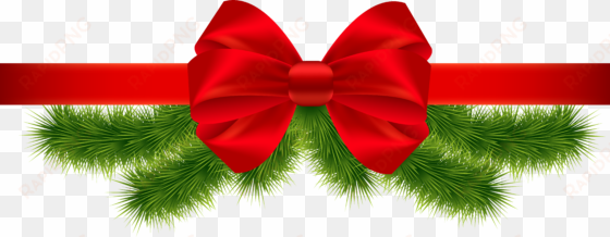 christmas red ribbon png clipart image