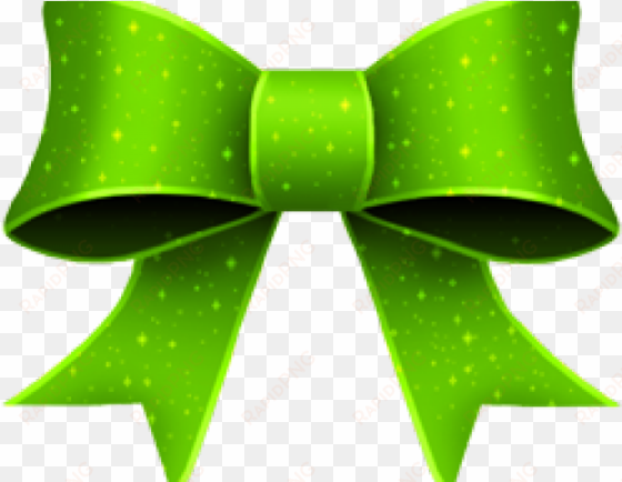 Christmas Ribbon Clipart Green - Green Bow Transparent Background transparent png image