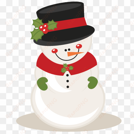 Christmas Snowman Scrapbook Clip Art Christmas Cut - Cute Christmas Clipart Png transparent png image