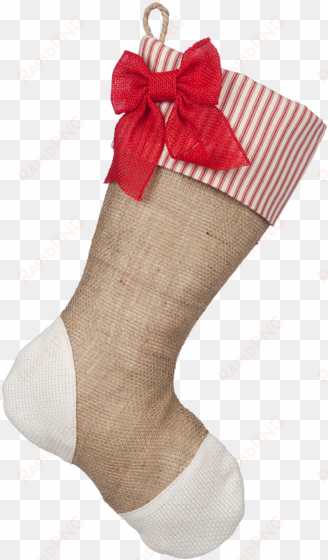 christmas stockings with red ticking accents - sock