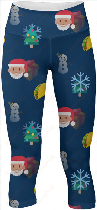 Christmas Taco Emoji Yoga Leggings Pants $65 - Christmas Taco Emoji Greeting Cards transparent png image