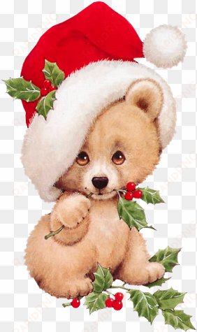 christmas teddy bear clipart