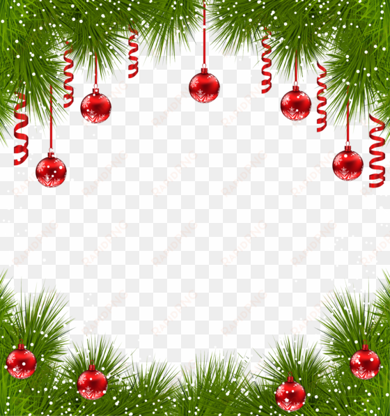christmas transparent png frame with red ornaments - john 3 16 kjv christmas