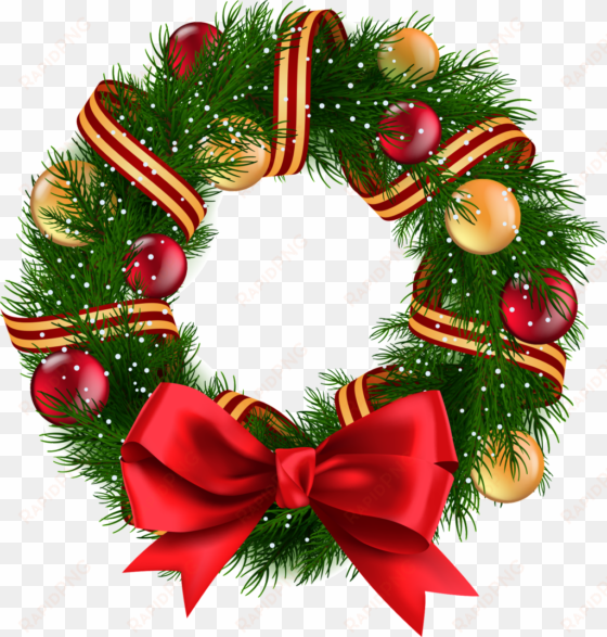 Christmas Tree Decoration Png Para Arbol De Navidad - Coronas Navideñas Con Cintas transparent png image