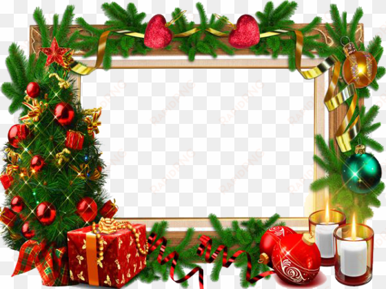 christmas tree with presents png - merry christmas border design