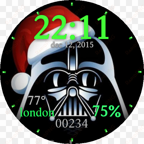 christmas vader android wear watch face by intellicom - may the force be with you this christmas