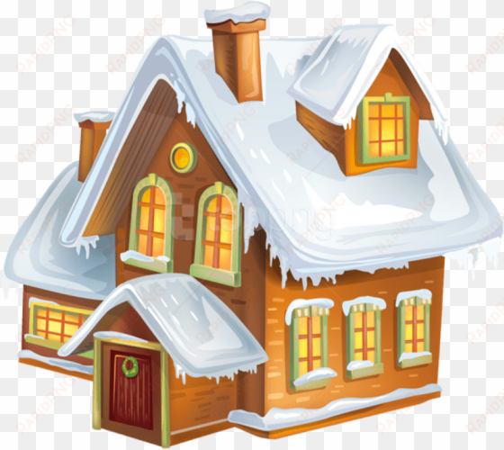 christmas winter house transparent png clip art image - house transparent clipart