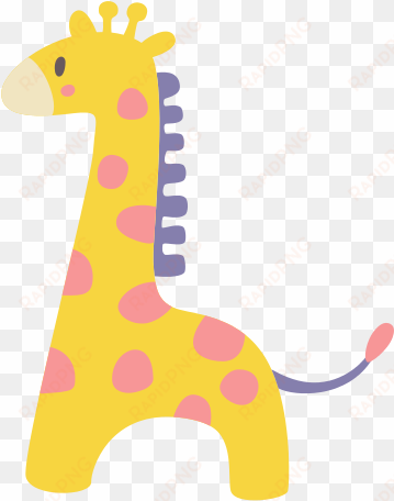 chromatic stylized giraffe icons png vector - clip art