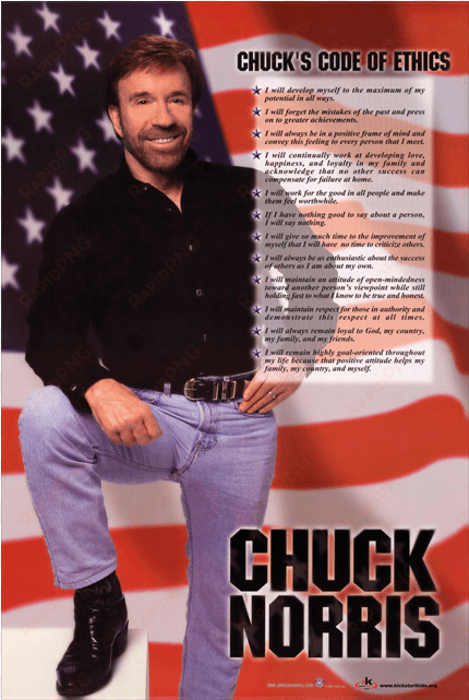 chuck norris official - chuck norris code of ethics