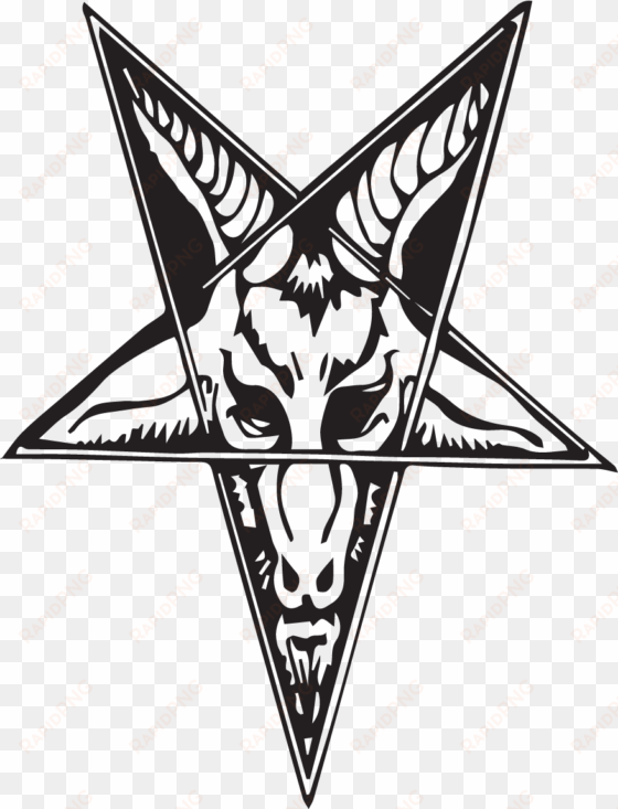 church of satan goat baphomet satanism pentagram - baphomet goat pentagram necklace black dark star pendant