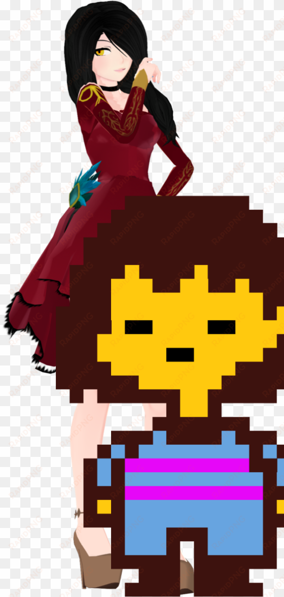 cinder fall and frisk - frisk y chara sprites