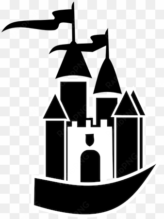 cinderella castle silhouette vector - castle clipart
