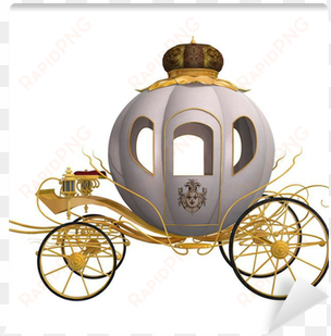 cinderella's carriage in white background