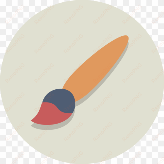 circle vector paint brush - flat paint brush icon