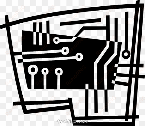 circuit board royalty free vector clip art illustration