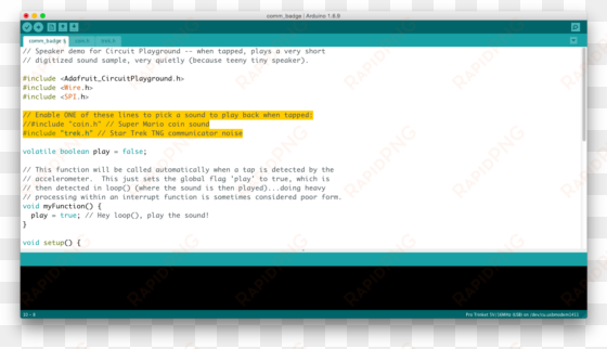 circuit playground sound-effect - arduino timer example